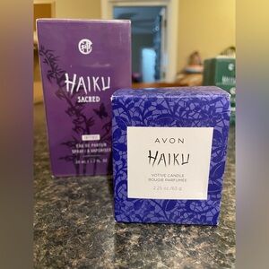 🕯️ 2 PC RETIRED SET HAIKU PRODUCTS Sacred Intense Parfum Original Scent Candle